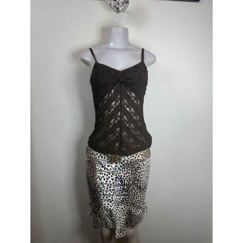 XOXO Vintage 2000s Stretch Lace Tank Top, Y2K, Size L